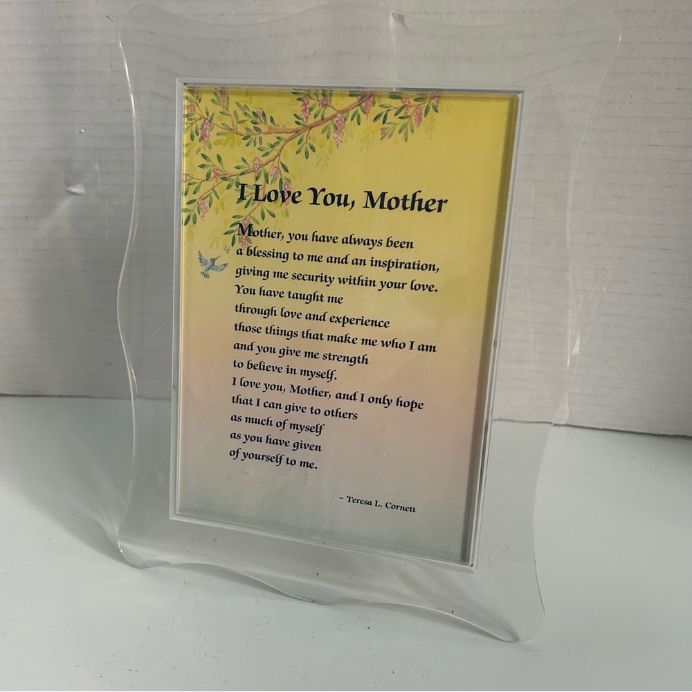 BLUE MOUNTAIN ARTS: I love you mother clear frame with music box